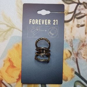 Burnished Gold Feather Mini Rings For Tips Of Fingers